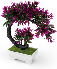 Kunstlicher Bonsai Baum Kunststoff Pflanze Dekoration Balkon Garten Büro 10st