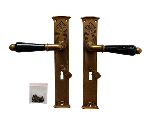Antik messing türbeschlag - antik,