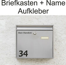 Briefkasten Aufkleber mit Hausnummer 60 farben schriftauswahl Uv Wetterfest 