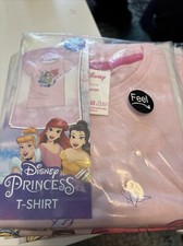 Disney Princess T-Shirt Rosa Gr. 98/104 Arielle, Bell & Cindarella