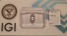 Diamant oval, 0.8 Karat IGI