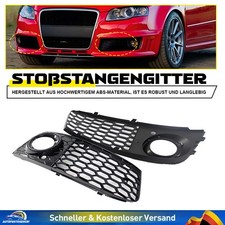 Nebelscheinwerfer Gitter Wabengrill Blende für Audi A4 B8 RS4 09-12 Links+Rechts