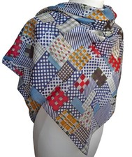 leichtes Damen Seidentuch Tuch Kopftuch 100% Seide Punkte Streifen kariert 1044