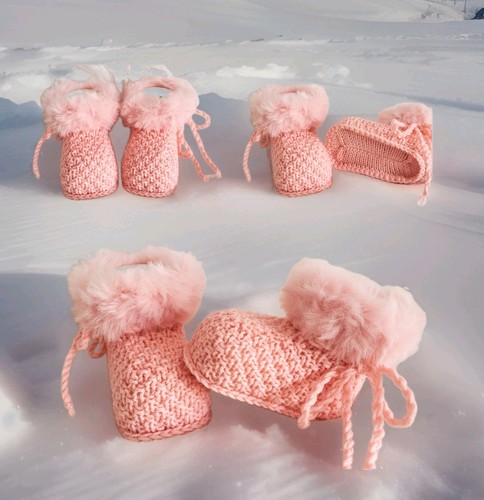Babyschuhe gestrickt 8 5 - babyschuhe, 💕