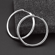 Große Edelstahl Creolen, Innendurchmesser: 30 / 40 mm, Damen Herren Ohrringe