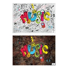 Jugendzimmer VLIES FOTOTAPETE Graffiti Musik Ziegelwand Kinderzimmer TAPETE XXL