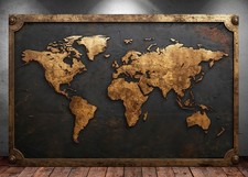 LEINWAND BILD ER XXL WELTKARTE