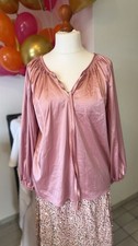 Rosa Satin Bluse Neu Ohne