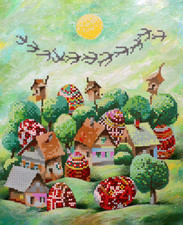 Perlenstickbild Stickbild Stickvorlagen Perlen Stickerei Stickpackung Kompl. 259