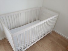 Paidi Kinderbett, Mees, 70 x 140 cm, weiß, 4 fach höhenverstellb.,inkl. Matratze