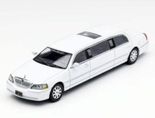 LINCOLN Town Car - Strech Limo  - white - GCD 1:64