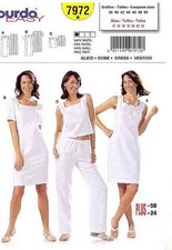 Schnittmuster Burda 7972 Etuikleid, Top mit Wiener Nähten Gr. 36-50