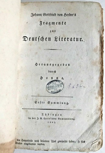Johann gottfried herder - gottfried,