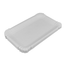 Weiße Pappteller 10x16cm