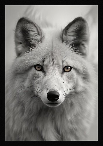 Polarfuchs gerahmtes wandbild - polarfuchs,