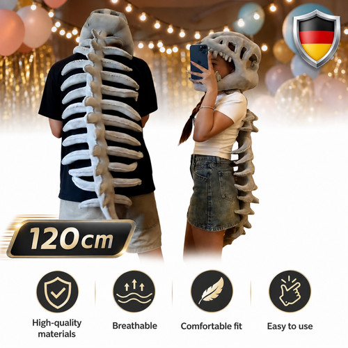 Dinosaurier skelett kopfhaube - dinosaurier,