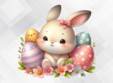 Wandtattoo Hase mit Ostereiern