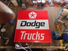 Dodge Trucks lighted sign 21 x