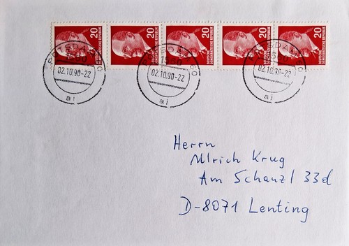Ddr brief mit - ddr, streifen
