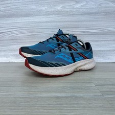 Saucony Ride 15 Laufschuhe Größe 8,5 blau Training Run Turnschuhe rot grau Fitnessstudio