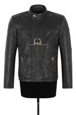 Herren Lederjacke schwarz