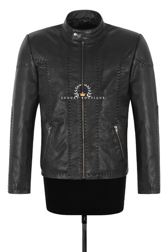 Herren lederjacke schwarz - herren,
