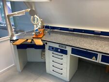 Dental Labortische  mit Granitarbeitsplatte  1x  4er T. 1 x Eck 1x Einzel groß