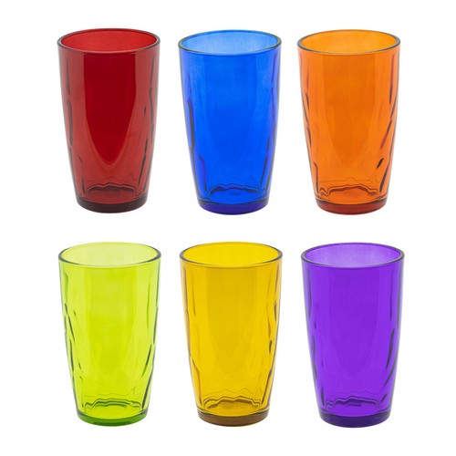 6er set bunte trinkgläser - bunte,
