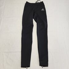 B274 DAMEN ADIDAS CLIMACOOL SCHWARZ VOLLE LÄNGE FITNESS YOGA HOSE UK S 8 W26 L28