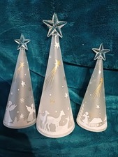 LED-Kegel "Engelswald" 3er-Set, 17 19 und 22,5 cm hoch