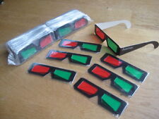 10x Hama Papierbrillen Farbfilterbrillen 3D Brille 3D Kino Filme TV Rot Grün