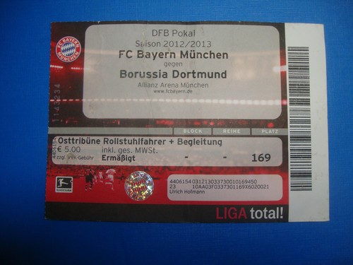 Ticket fc bayern - 12/13,