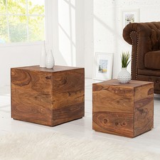 2er Set Beistelltische Würfel