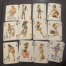 Seltenes Vintage-Pin-up-Kartenspiel ca. 1950