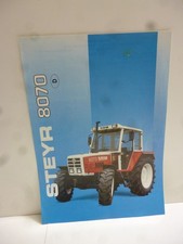 STEYR 8070 Traktor   Original altes Schlepper Prospekt  2 Seiten
