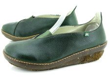 Slipper El Naturalista  Schuhe Ballerinas Freizeit Halbschuhe Gr 37 Leder Grün