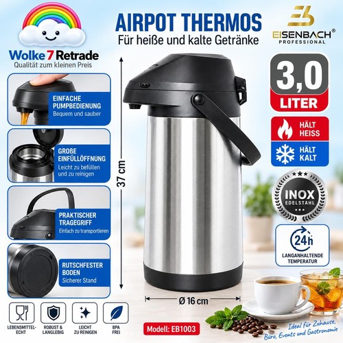 Thermoskanne pumpkanne liter - pumpkanne,