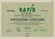 Rapid Wien historische Aktie
