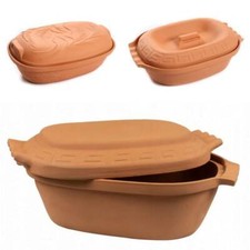 Thermo Brattopf Steingut Topf Keramiktopf Schmortopf Tontopf Brottopf 4,5L 5L 6L
