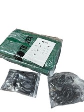 tillvex® Abdeckplane Grün 2x3 m mit Ösen + 10 Haken & 15m Seil | Gewebeplane 650