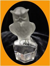 GOEBEL CRYSTAL COLLECTION ZOOTIERE Eule Uhu Glas Bleikristall Figur Sockel Macke