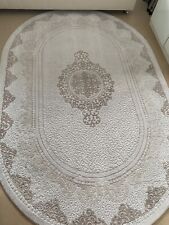 teppich oval beige grau 