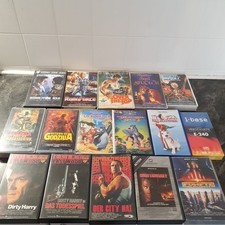 VHS Konvolut 18x Godzilla RoboForce Dirty Harry City Hai Dschungelbuch Die Hard
