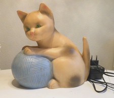 Tischlampe Heico Lampe Katzenlampe Katze  Höhe 23 cm Länge 27 cm Tiefe 13 cm