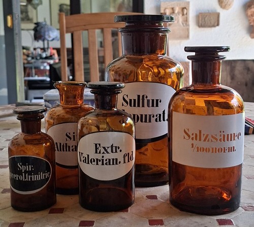 Alte apothekerflaschen - ,