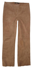 TCM Damen- Velours- LEDERHOSE OHNE TASCHEN in beige - ocker ca. Gr. 38-40