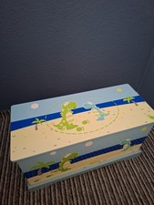 Kindertruhebank Holztruhe Aufbewahrungsbox Sitzbank mit Stauraum