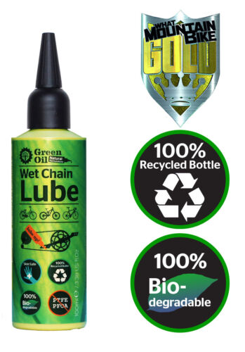 Green oil wet chain lube - chain, 100ml
