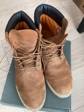 Timberland 6-Inch Premium Boots, Größe 49 W (=50) in Rust Orange (Braun-Gelb)
