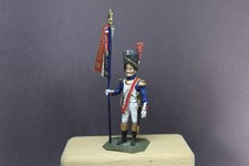 Vollplastische Zinnfigur: franz. Fahnenträger der Alten Garde, 54mm - bemalt 
